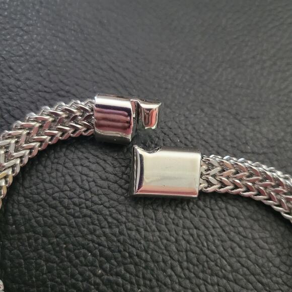 Stainless steel chunky 8×4mm mesh bracelet with magnetic slide clasp - Picture 2 of 4